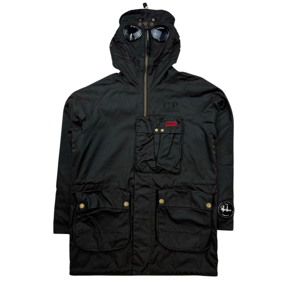 CP Company x Barbour Dark Grey Explorer TC Wax Jacket - Small