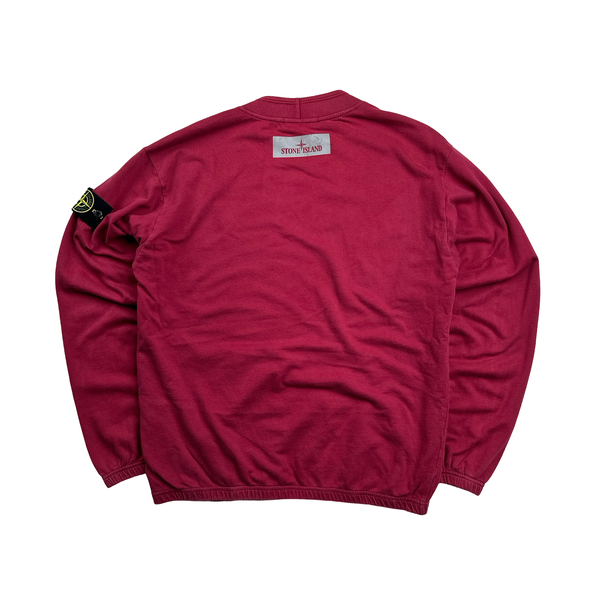 Stone Island 2016 Burgundy Pink Reflective Sweatshirt Medium