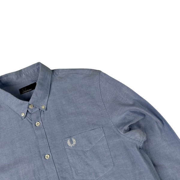 Fred Perry Blue Buttoned Shirt - Large