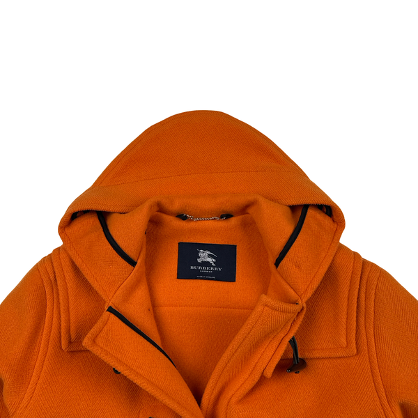 Burberry Wool Orange Duffle Coat - Small