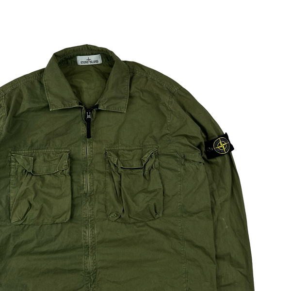 Stone Island 2022 Khaki Double Pocket Overshirt - XL