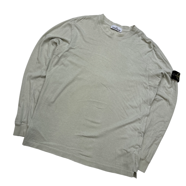 Stone Island Beige 2016 Longsleeve Cotton Top - XL