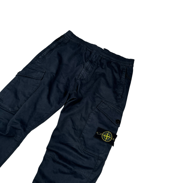 Stone Island 2020 Navy RE-T Cargo Trousers - 32"