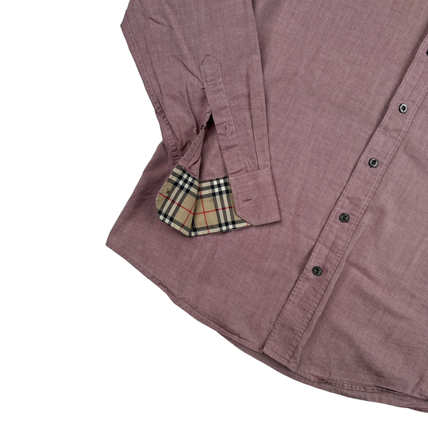 Burberry Pink Button Up Shirt - Large