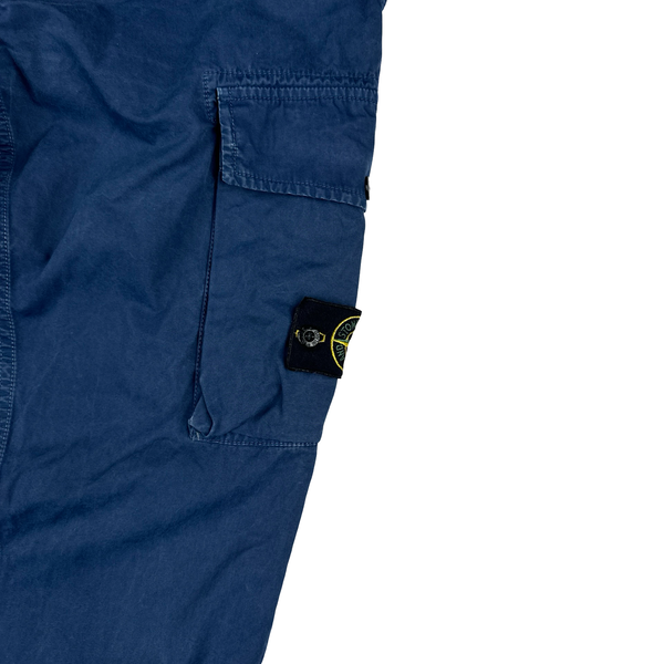 Stone Island 2019 Blue Slim Fit Cargo Trousers - 32"