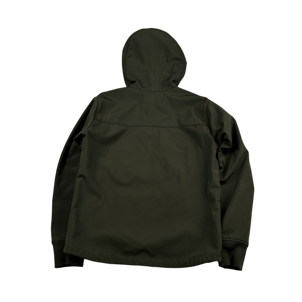 CP Company Green Soft Shell Goggle Jacket - Large