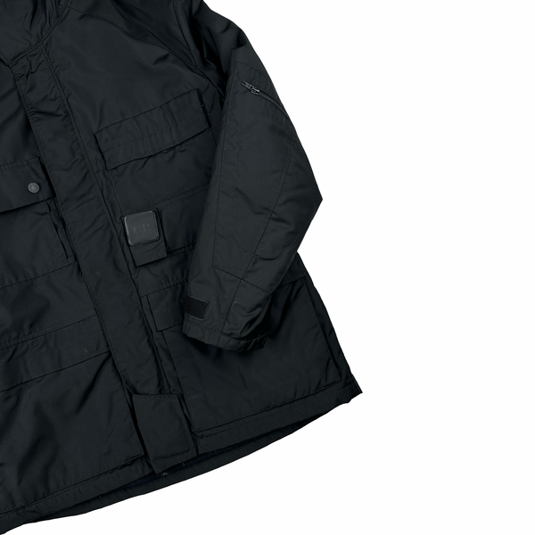 CP Company AW2000 Black Vintage Metropolis Fleece Lined Nylon Jacket - Large