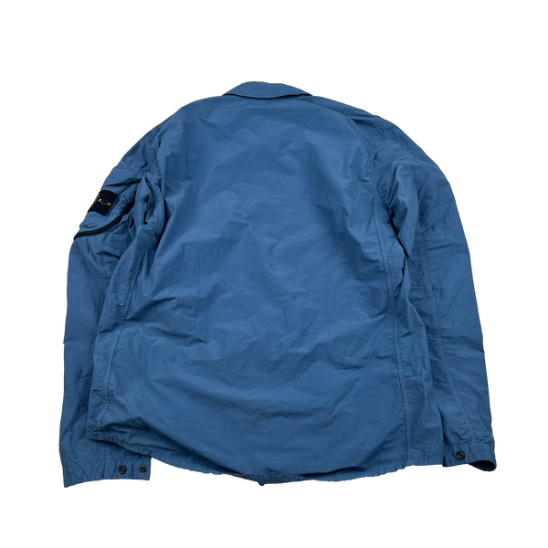 Stone Island 2022 Blue Naslan Light Zipped Overshirt - Medium