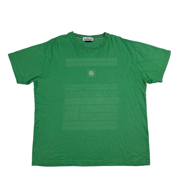 Stone Island Green Graphic Print T Shirt - 3XL