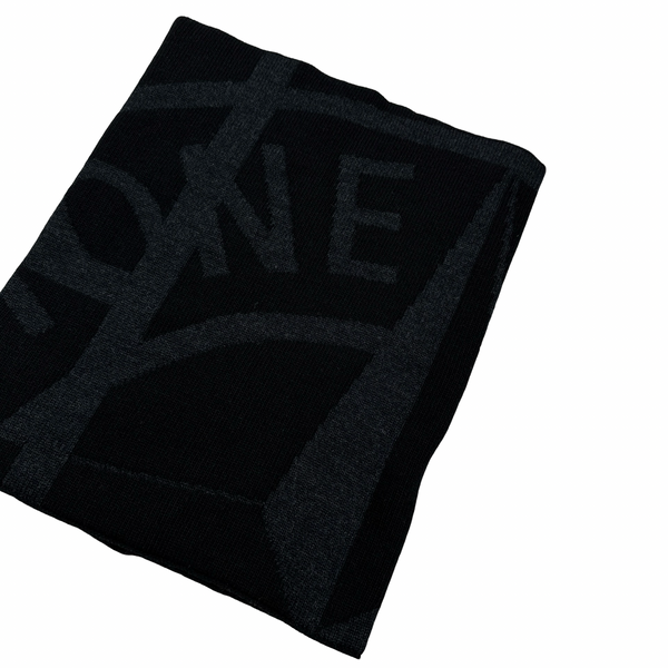 Stone Island Wool Blend Mixed Yarn Graphic Snood Scarf