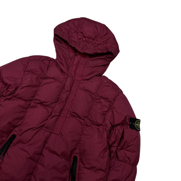 Stone Island Pullover Garment Dyed Crinkle Reps Down Jacket - Small
