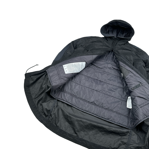 Stone Island 2017 House Check Black Nylon Metal Primaloft Jacket - Large