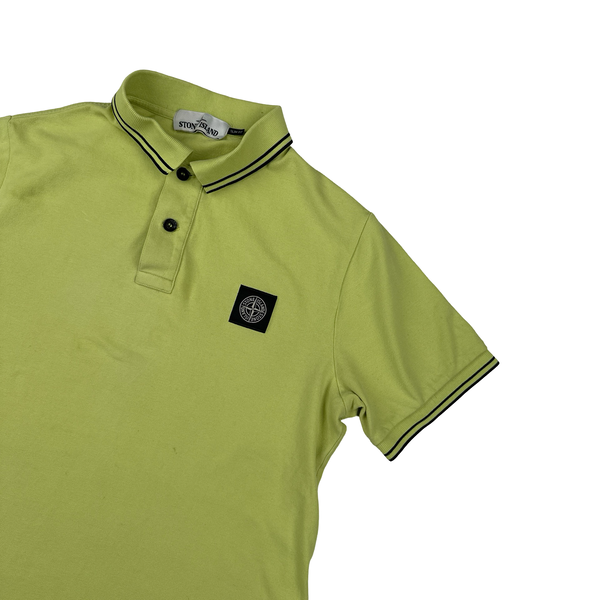 Stone Island 2019 Yellow Green Polo Shirt - Medium