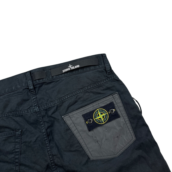 Stone Island 2015 Black Reflective Cycling Shorts - Medium