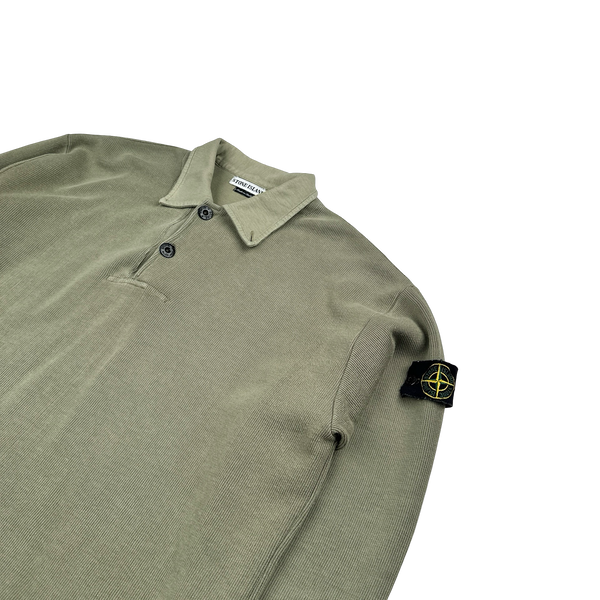 Stone Island Vintage 1998 Green Buttoned Pullover Jumper - XL