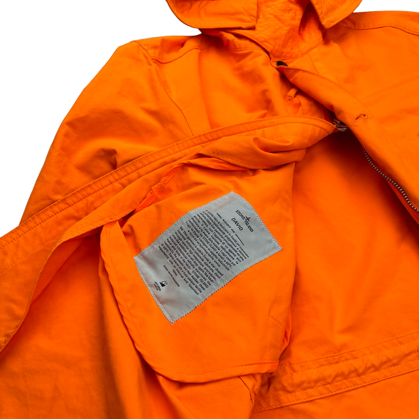 Stone Island 2019 Neon Orange David Fluo Parka Jacket - Large