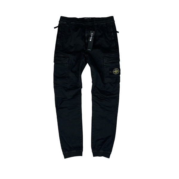 Stone Island 2022 Black RE T Cargo Trousers - Small
