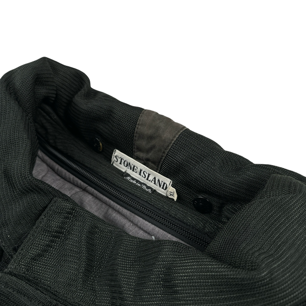 Stone Island Vintage 1996 Emerald Green Boxy Fit Dual Layer Mesh Jacket - XL