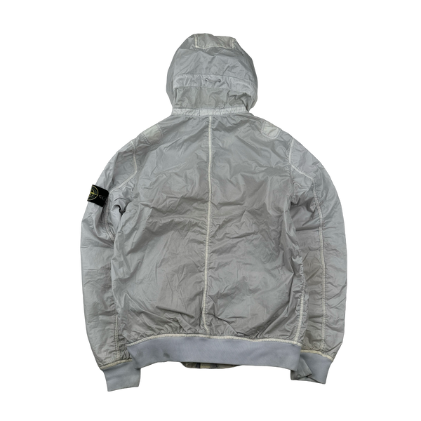 Stone Island 2018 Ice White Lamy Flock Hooded Jacket - Medium