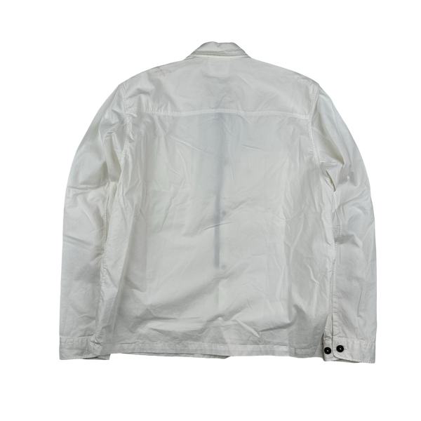 CP Company White Cotton Overshirt - Large
