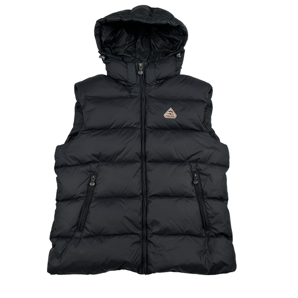 Pyrenex Black Pure French Down Hooded Puffer Gilet Jacket - Large