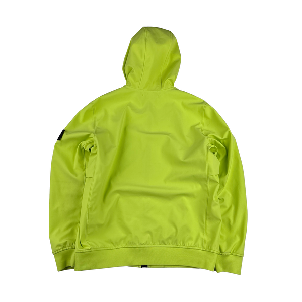 Stone Island 2022 Lime Green Soft Shell R E Dye Tech Jacket XL Mat s Island