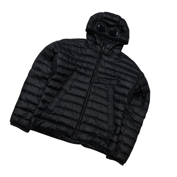 CP Company Black Down Filled DD Shell Goggle Puffer Jacket - Medium