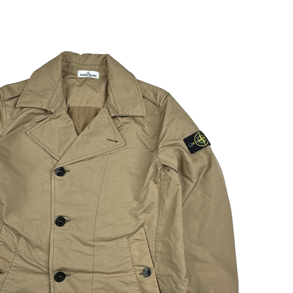 Stone Island 2017 David-TC Tan Quilted Trench Coat - XL