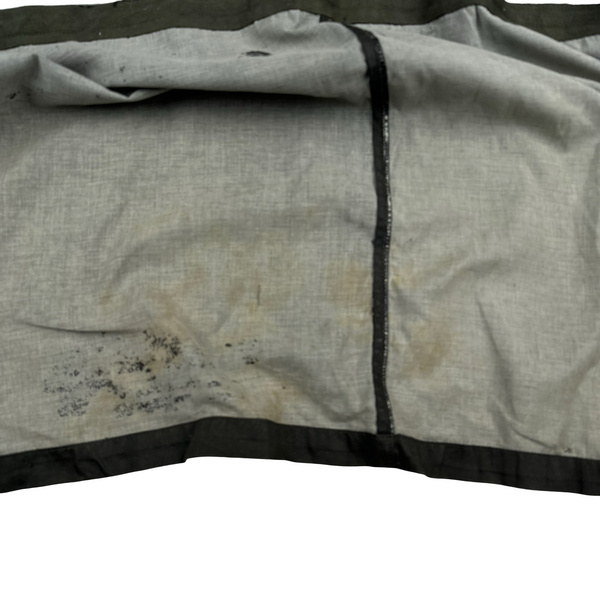 Stone Island Vintage Khaki Green Raso Gommato Long Jacket - XL