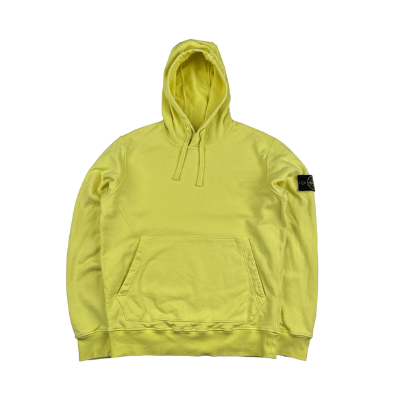 Stone Island 2020 Yellow Pullover Hoodie - Large