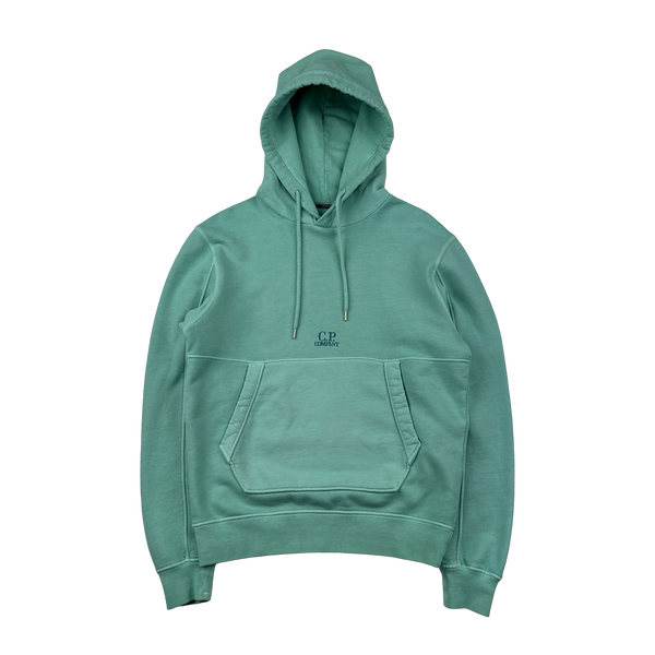 CP Company Teal Spellout Pullover Hoodie - XS