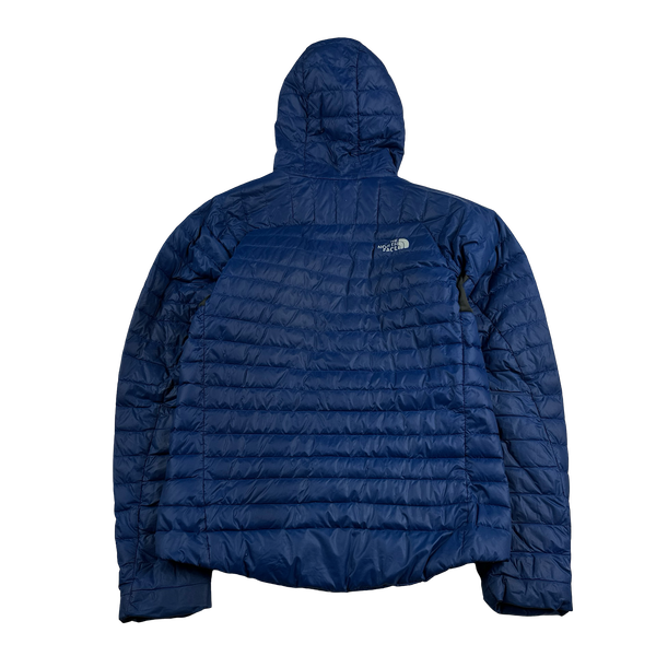 North Face Summit Series Blue Down Filled Lightweight Hooded Jacket - Small