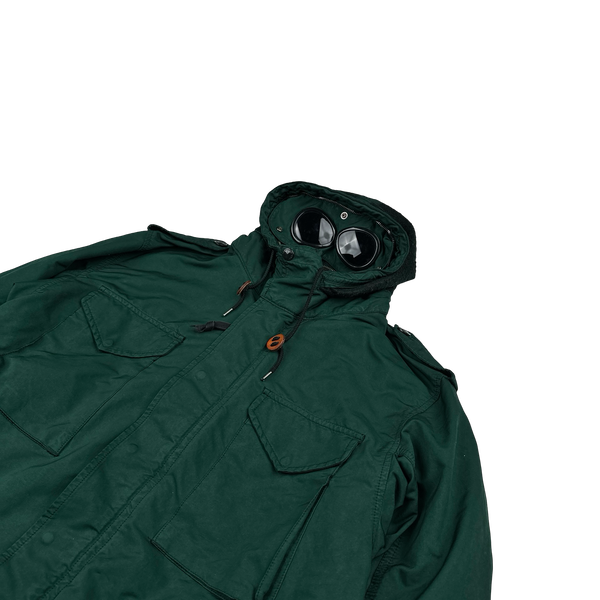 CP Company Forest Green David TC Goggle Multipocket Padded Liner Field Jacket - Medium