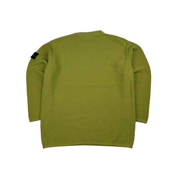 Stone Island 2025 Green Wool Blend Crewneck Knit Jumper - Large