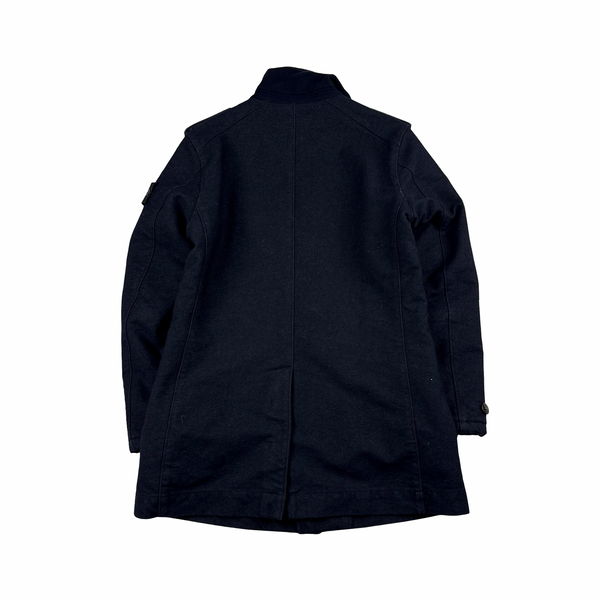 Stone Island 2014 Saia Doppia Faccia Wool Long Winter Jacket - Medium