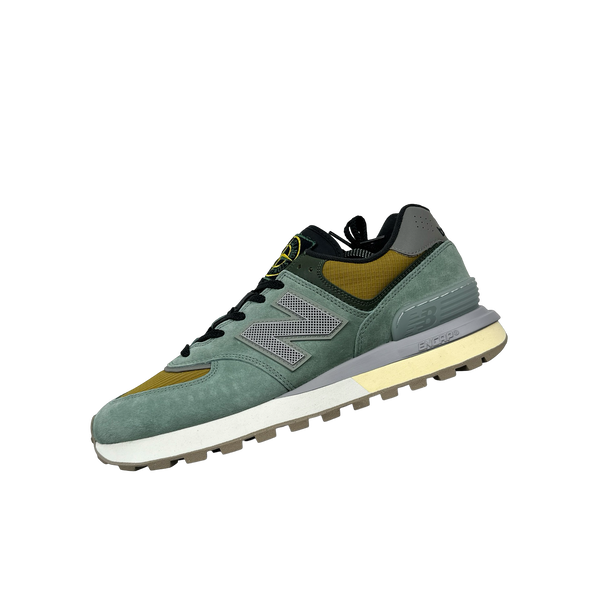 Stone Island x New Balance 574 Dark Green Legacy Trainers - UK 9.5