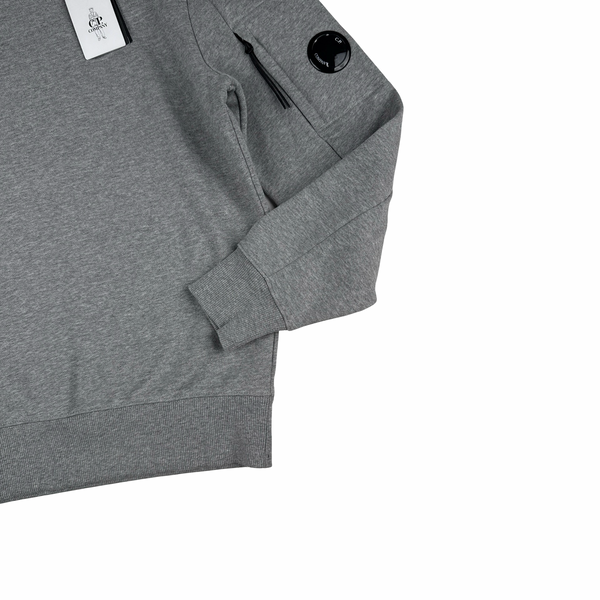 CP Company Grey Cotton Lens Viewer Crewneck - XS