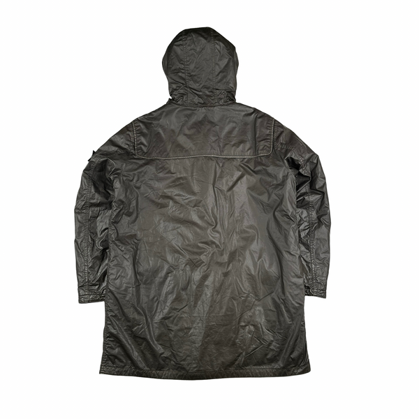 Stone Island 2012 Khaki Mussola Gommata Quilted Parka Jacket - 3XL