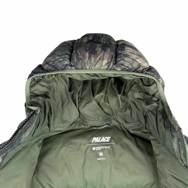 Palace 2024 Real Tree Camo Matte Pertex Down Filled Balaclava Puffer Jacket - Medium