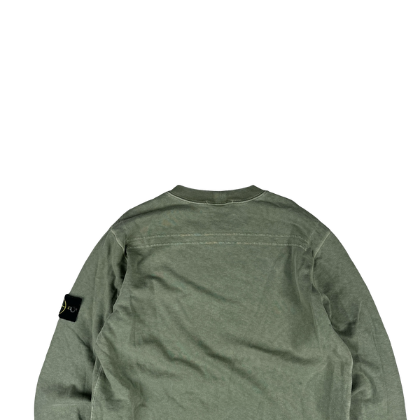 Stone Island 2019 Sage Green Cotton Crewneck Sweatshirt - Large