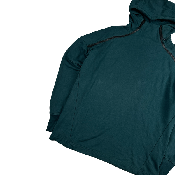 CP Company Jade Cotton Lens View Zipped Neckline Hoodie - XL