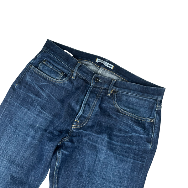 Stone Island 2010 Regular Fit Dark Blue Denim Jeans - Large