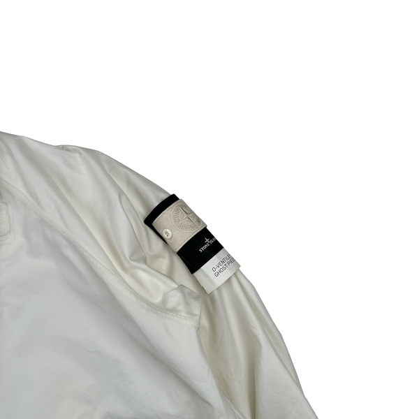 Stone Island 2022 White Ghost O-Ventile Pullover Smock Jacket - XL