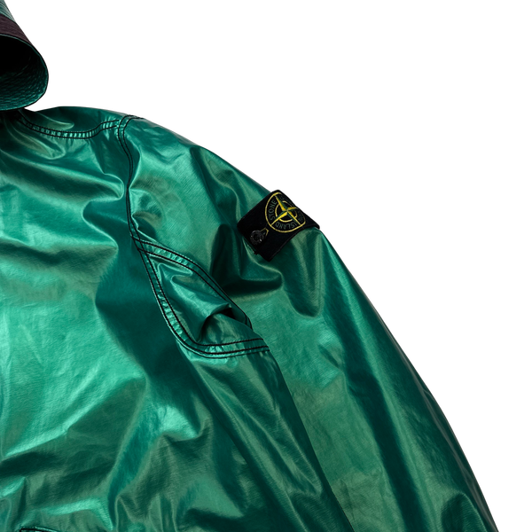 Stone Island Reversible Green Spaceman Raso Gommato Jacket - XXL