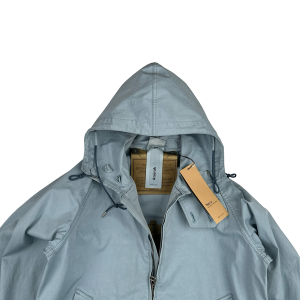 Ten C Lightweight Buttoned Neck Anorak Cotton Jacket - Medium