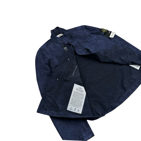 Stone Island 2017 RARE Blue David TC Dust Colour Treatment Jacket - Large