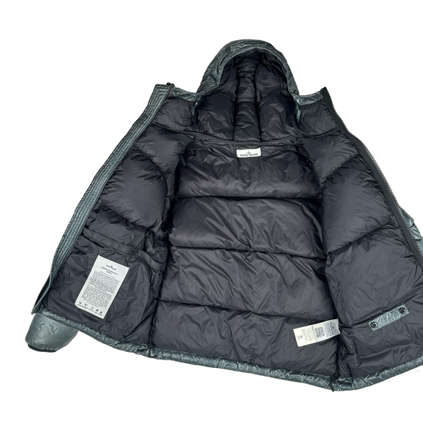 Stone Island 2017 Steel Grey  Pertex Quantum Y Down Puffer Jacket - Medium