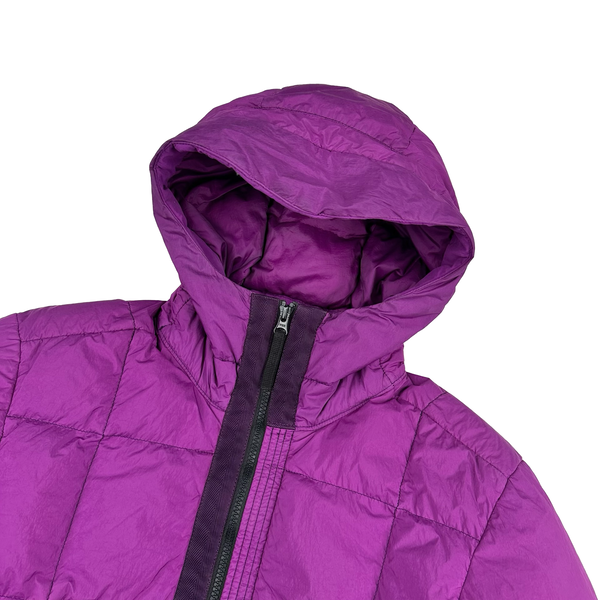 Stone Island 2018 Fuchia Down Filled Crinkle Puffer Jacket - Small