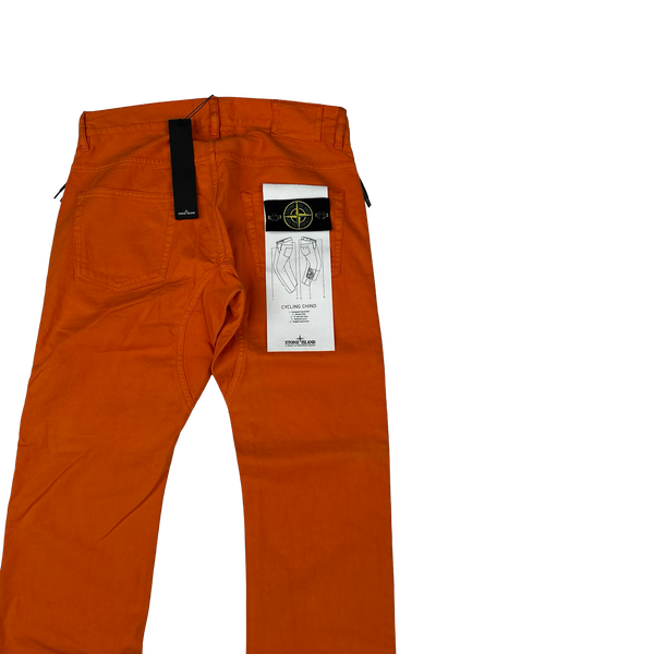 Stone Island 2014 Orange Slim Fit Cycling Chino Trousers - 29"