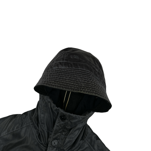 Stone Island 2011 Black/ Blue Waxed Ice 2 Jacket - Small